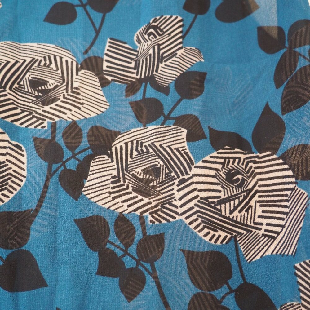 !! CAbi 4180 Engrave Sleeveless Teal Blue Floral Blouse sz M - Picture 5 of 7